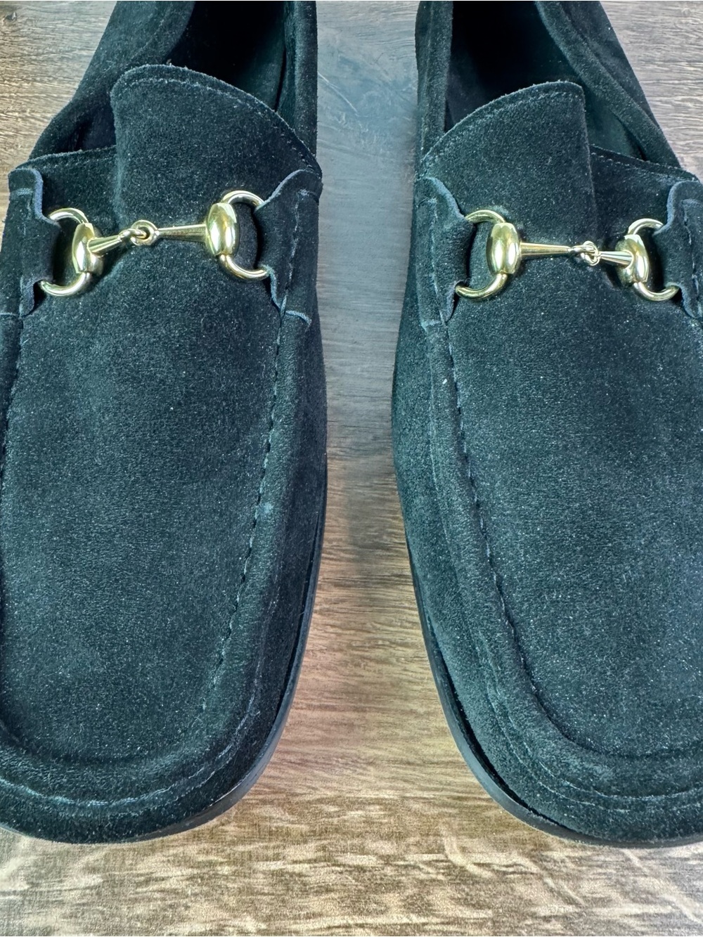 Gucci Men’s Black Suede Classic Horsebit Loafers 12.5 D - Picture 4 of 9